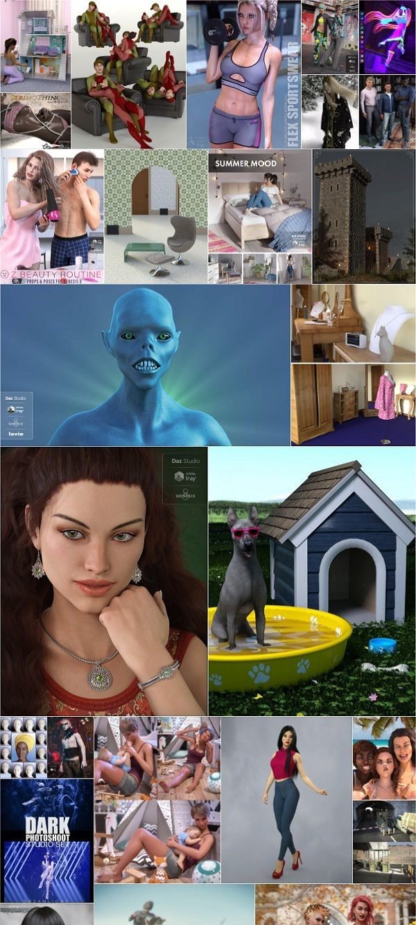 Daz3D Poser 2020年4月模型合集.6 Daz3D Poser Bundle 6 April 2020