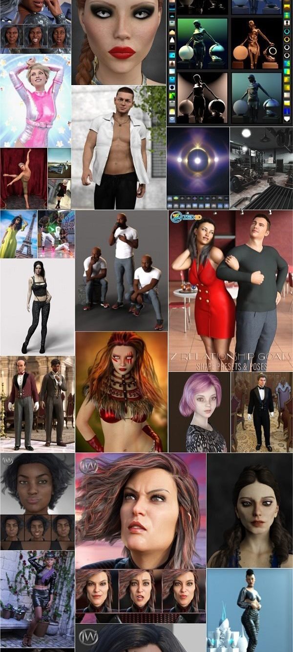 Daz3D Poser 2020年4月模型合集.9 Daz3D Poser Bundle 9 April 2020