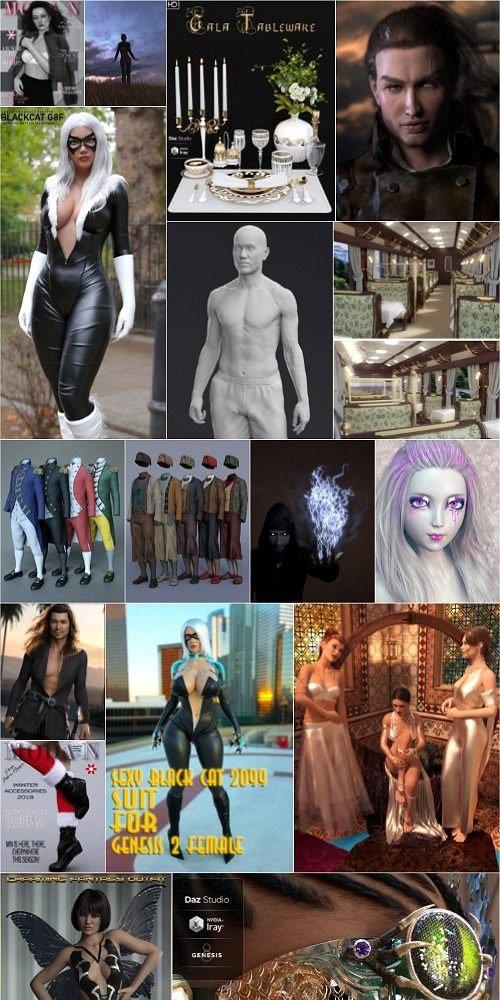 Daz3D Poser 2020年5月模型合集.3 Daz3D Poser Bundle 3 May 2020