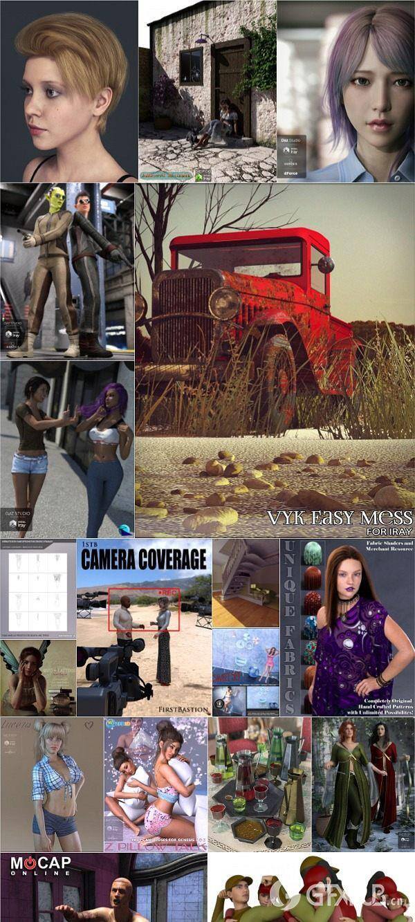 Daz3D Poser 2020年6月模型合集.4 Daz3D Poser Bundle 4 June 2020