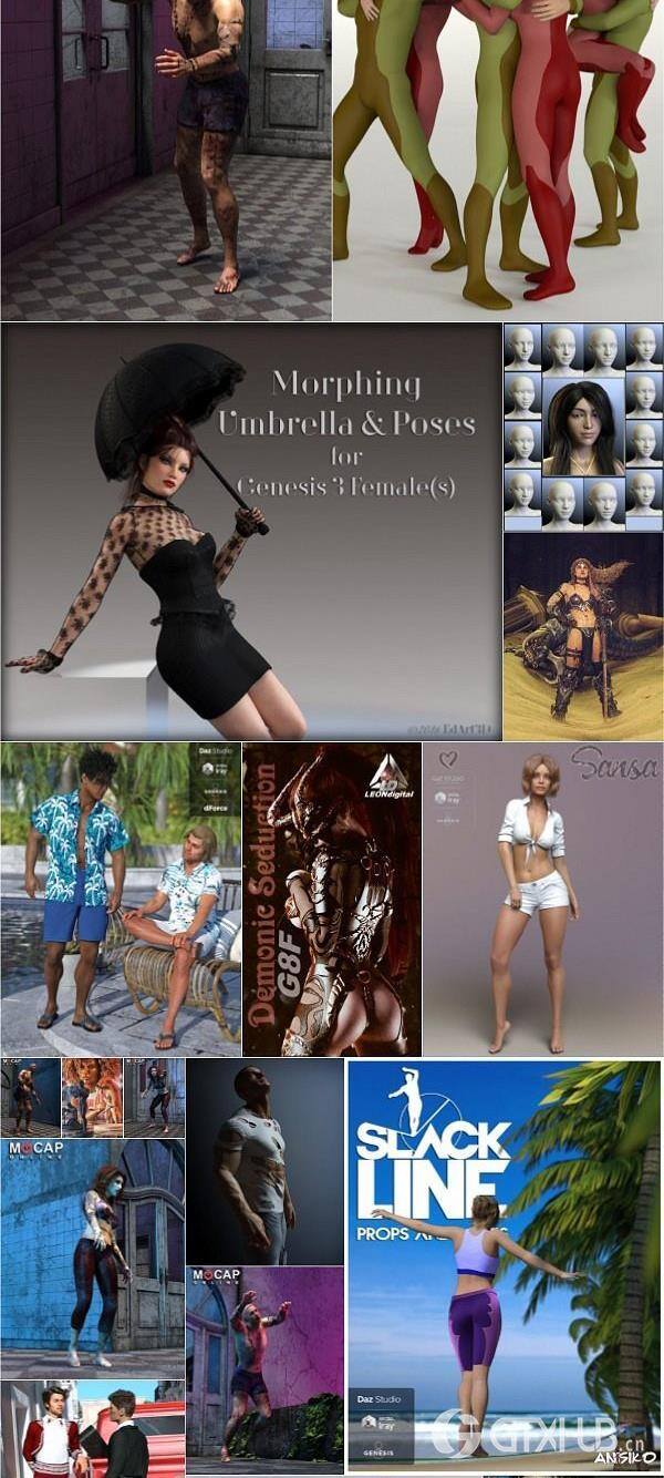 Daz3D Poser 2020年6月模型合集.4 Daz3D Poser Bundle 4 June 2020