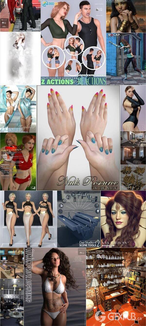 Daz3D Poser 2020年6月模型合集.4 Daz3D Poser Bundle 4 June 2020