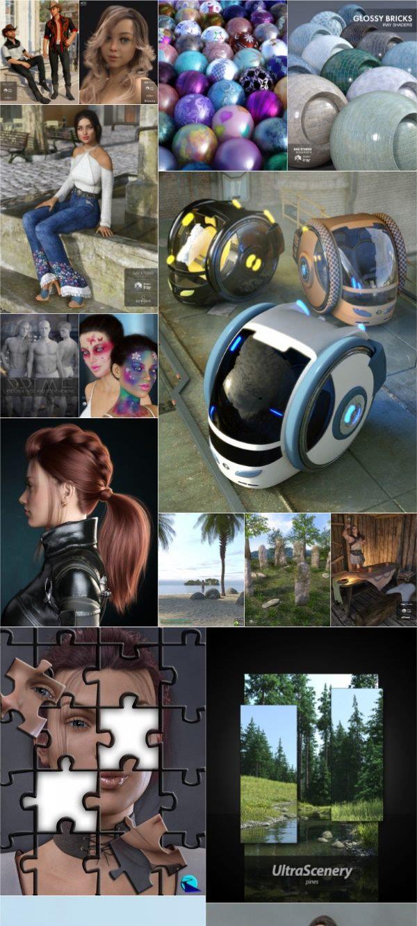 Daz3D Poser 2020年6月模型合集.5 Daz3D Poser Bundle 5 June 2020