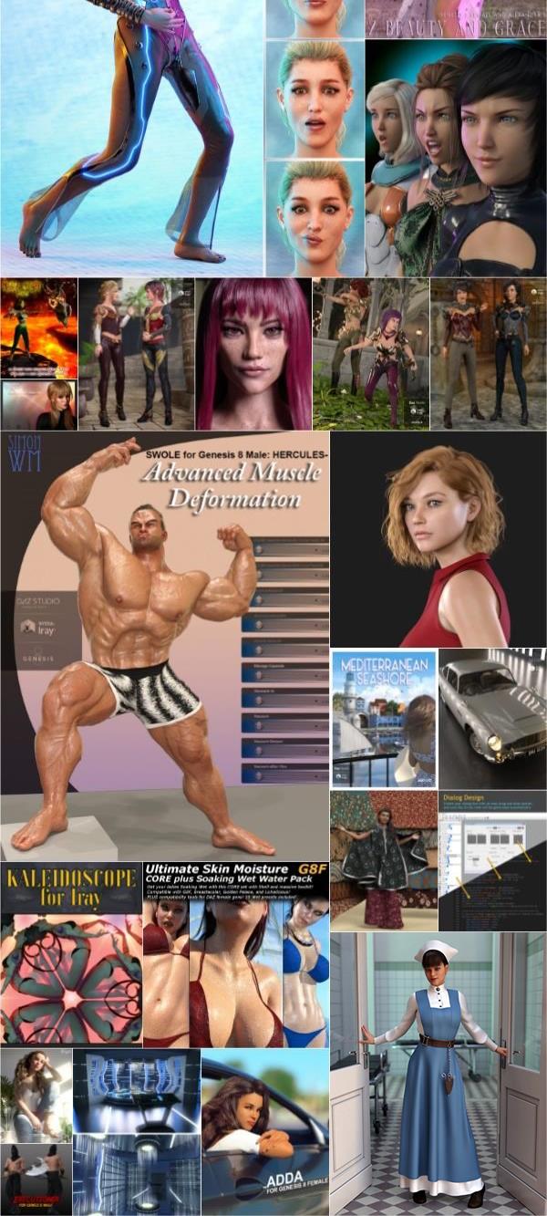 Daz3D Poser 2020年6月模型合集.5 Daz3D Poser Bundle 5 June 2020