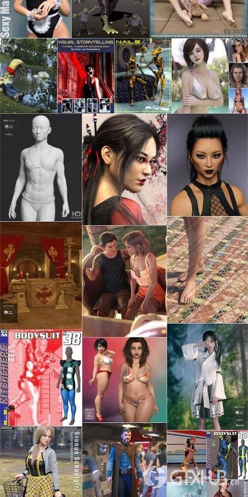 Daz3D Poser 2020年7月模型合集.5 Daz3D Poser Bundle 5 July 2020