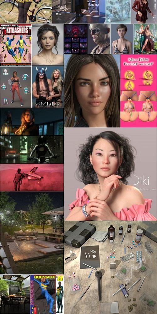 Daz3D Poser 2020年7月模型合集.5 Daz3D Poser Bundle 5 July 2020