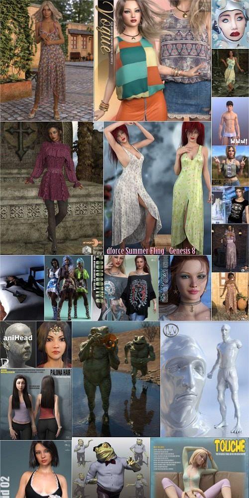 Daz3D Poser 2020年7月模型合集.5 Daz3D Poser Bundle 5 July 2020