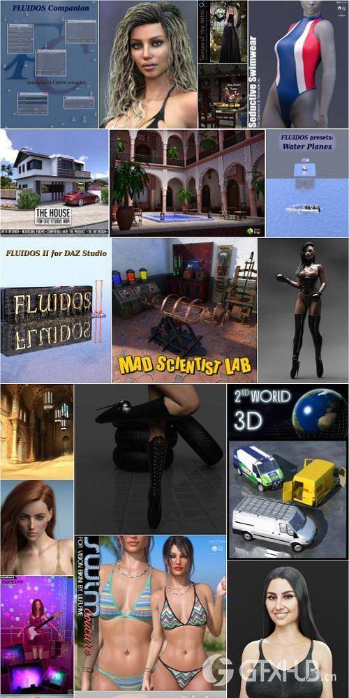 Daz3D Poser 2020年7月模型合集.6 Daz3D Poser Bundle 6 July 2020