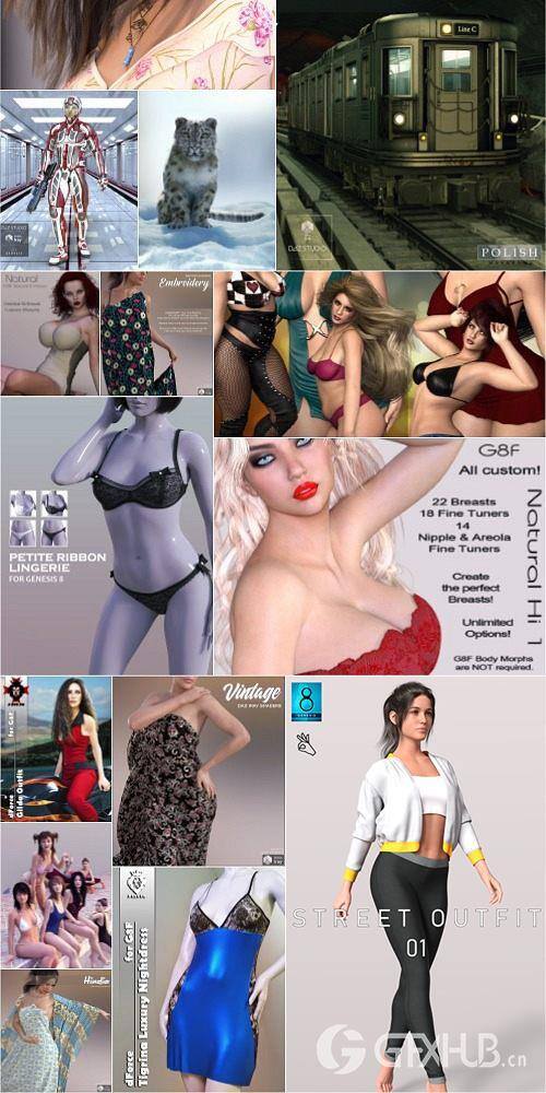 Daz3D Poser 2020年7月模型合集.6 Daz3D Poser Bundle 6 July 2020
