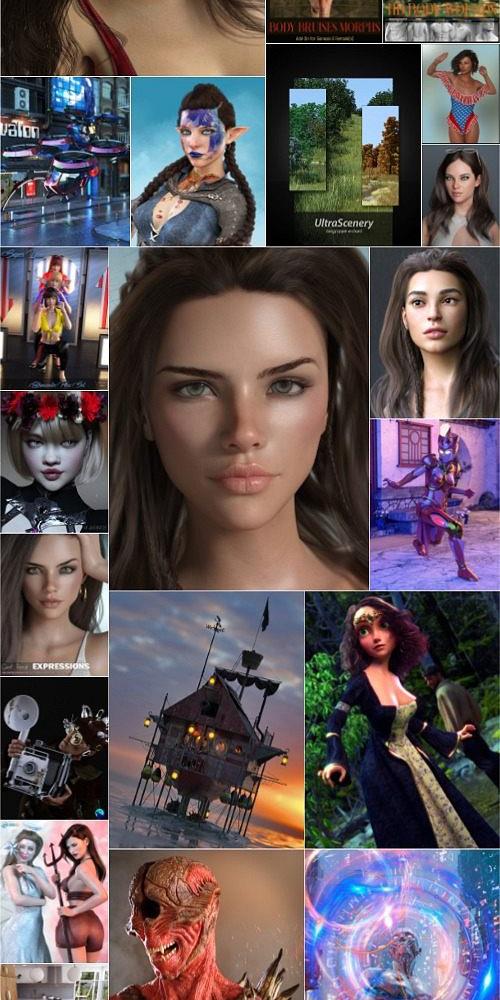 Daz3D Poser 2020年8月模型合集.2 Daz3D Poser Bundle 2 August 2020