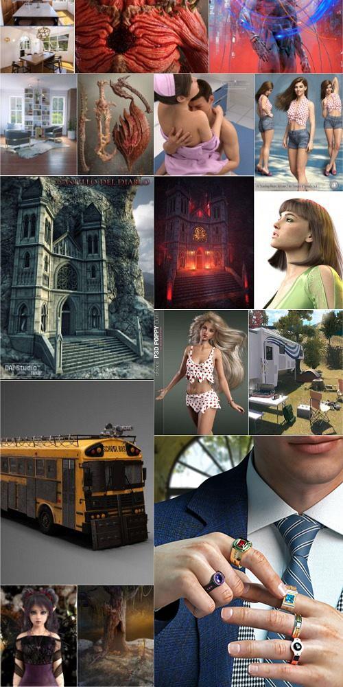 Daz3D Poser 2020年8月模型合集.2 Daz3D Poser Bundle 2 August 2020