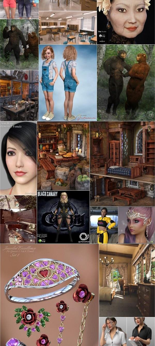 Daz3D Poser 2020年8月模型合集.4 Daz3D Poser Bundle 4 August 2020