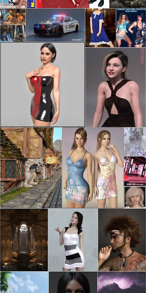 Daz3D Poser 2020年8月模型合集.5 Daz3D Poser Bundle 5 August 2020