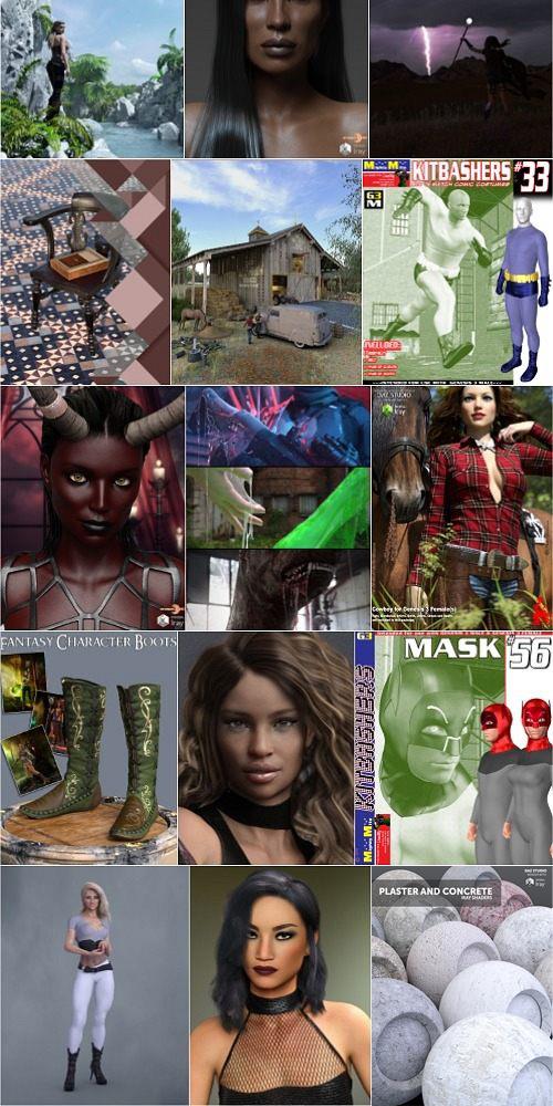 Daz3D Poser 2020年8月模型合集.5 Daz3D Poser Bundle 5 August 2020