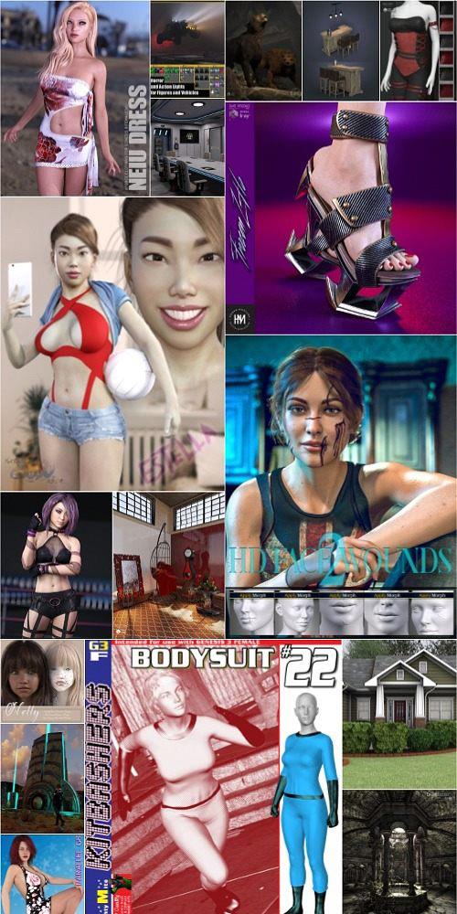 Daz3D Poser 2020年8月模型合集.5 Daz3D Poser Bundle 5 August 2020