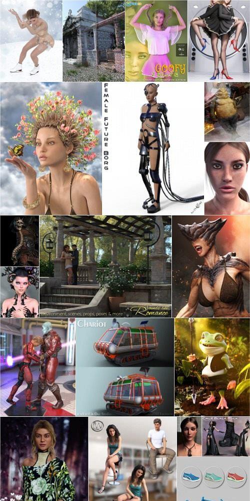 Daz3D Poser 2020年8月模型合集.6 Daz3D Poser Bundle 6 August 2020