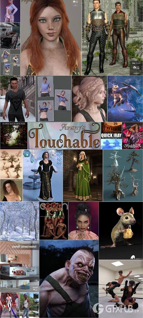 Daz3D Poser 2020年8月模型合集.8 Daz3D Poser Bundle 8 August 2020