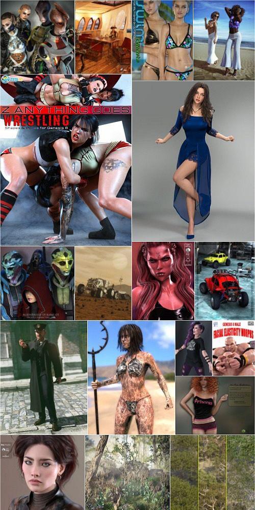 Daz3D Poser 2020年9月模型合集.2 Daz3D Poser Bundle 2 September 2020