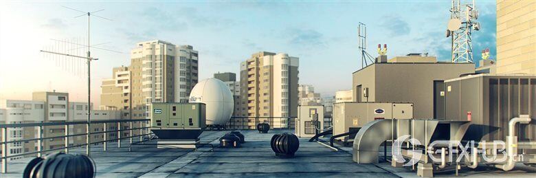 150种型号的各种屋顶物品3D模型 R&D Group - iRooftop