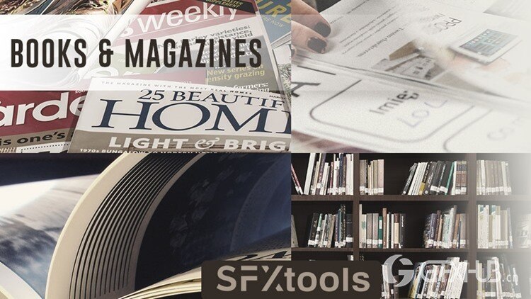 书籍和杂志翻阅掉落滑过放下拾起等音效 SFXtools - Books and Magazines