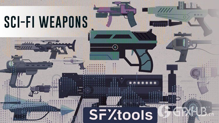160种科幻武器狙击步枪激光枪爆能枪力场弹药等音效 SFXtools - Sci-Fi Weapons