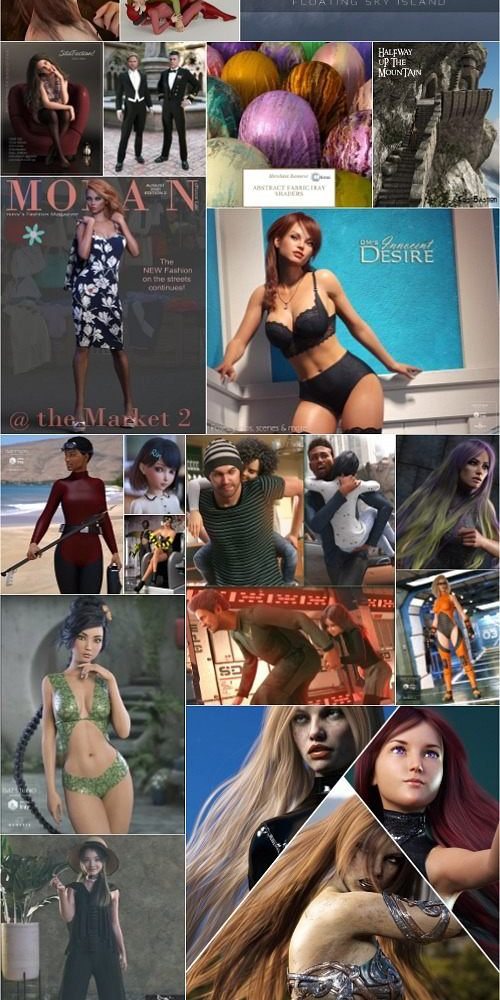 Daz3D Poser 2020年9月模型合集.5 Daz3D Poser Bundle 5 September 2020