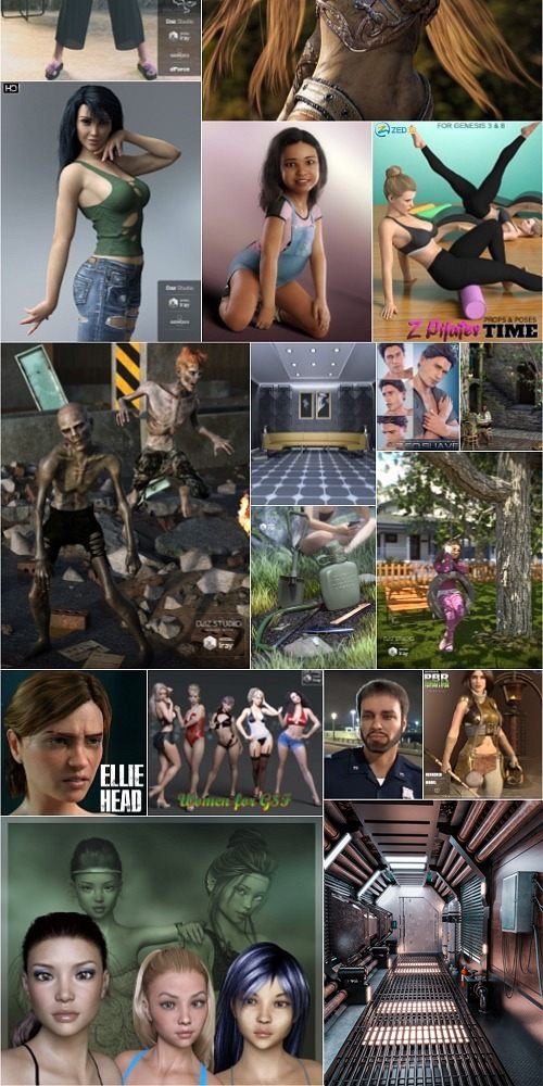 Daz3D Poser 2020年9月模型合集.5 Daz3D Poser Bundle 5 September 2020