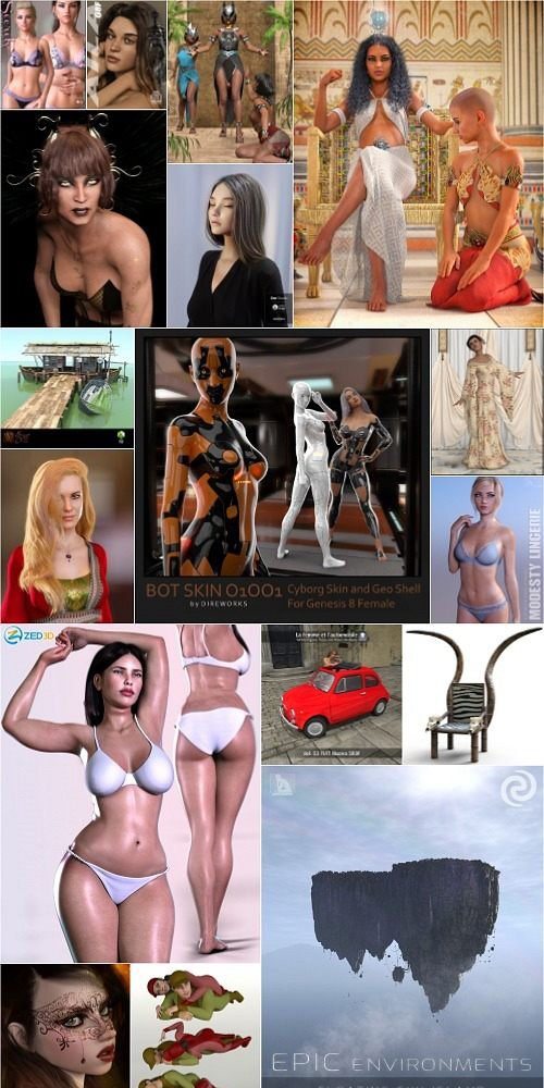 Daz3D Poser 2020年9月模型合集.5 Daz3D Poser Bundle 5 September 2020