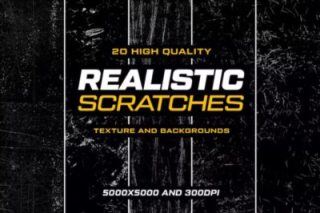 20种逼真的划痕纹理和叠加层 20 Realistic Scratch Texture and Overlays