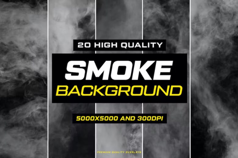 20烟雾背景和照片叠加 20 Smoke Background & Photo Overlay