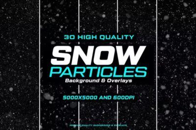 30 个雪粒子背景和叠加层 30 Snow Particles Background & Overlays