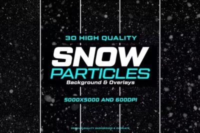 30 个雪粒子背景和叠加层 30 Snow Particles Background & Overlays