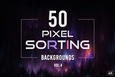 50个像素排序背景 50 Pixel Sorting Backgrounds – Vol. 4