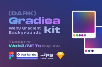 渐变背景（深色版）Gradiea Kit – Web3 Gradient Backgrounds (Dark Ver)