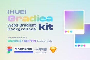渐变背景 Gradiea Kit – Web3 Gradient Backgrounds (Hue Ver)