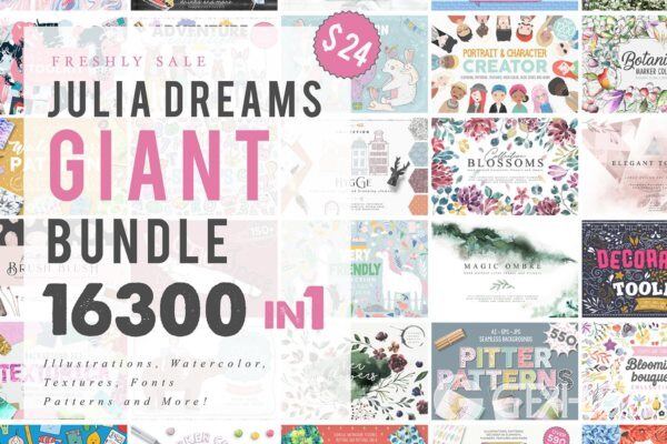 16300合1图形素材巨型套装 16300 in 1 - GRAPHIC GIANT BUNDLE