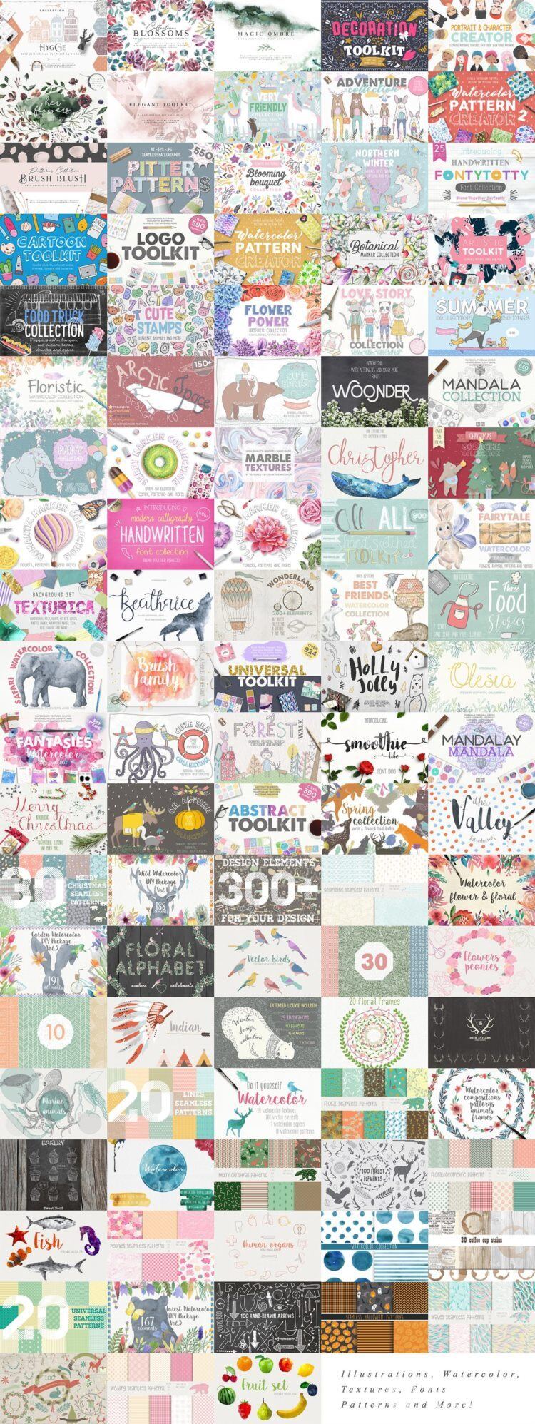 16300合1图形素材巨型套装 16300 in 1 - GRAPHIC GIANT BUNDLE