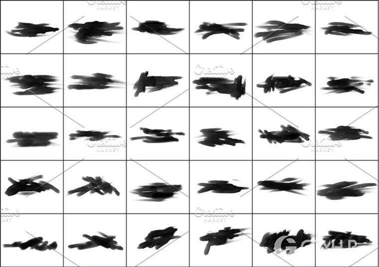 Photoshop水彩画笔套装 Watercolor Brush Bundle Vl 03