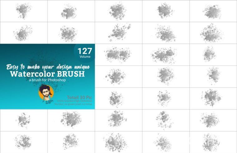 Photoshop水彩画笔套装 Watercolor Brush Bundle Vl 06