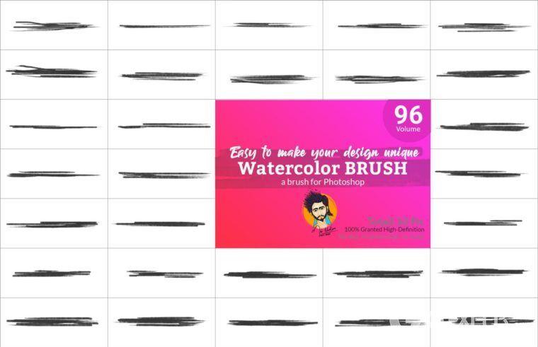 Photoshop水彩画笔套装 Watercolor Brush Bundle Vl 06