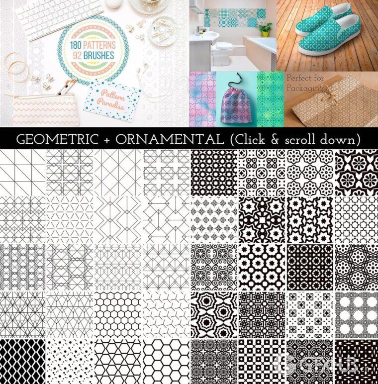 5300多种花卉字母组合图案插画画笔徽标模板图标水彩画等图形元素 5300 in 1 - Graphic Bundle