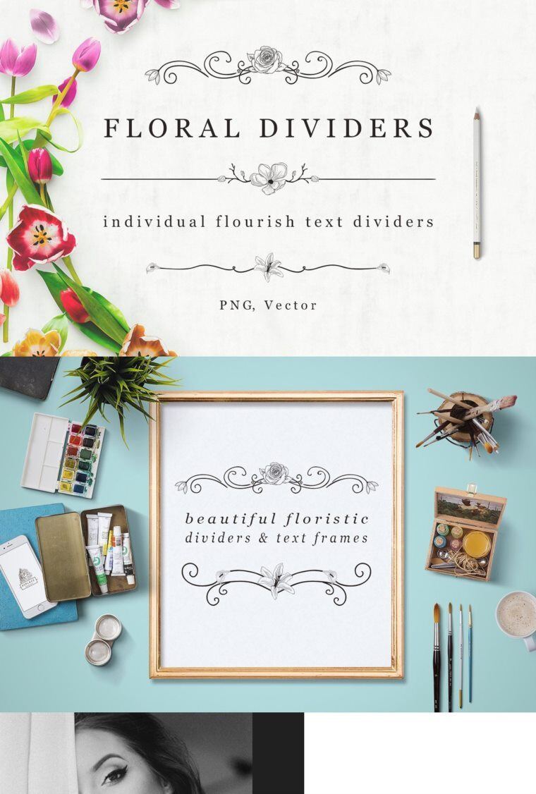 5300多种花卉字母组合图案插画画笔徽标模板图标水彩画等图形元素 5300 in 1 - Graphic Bundle