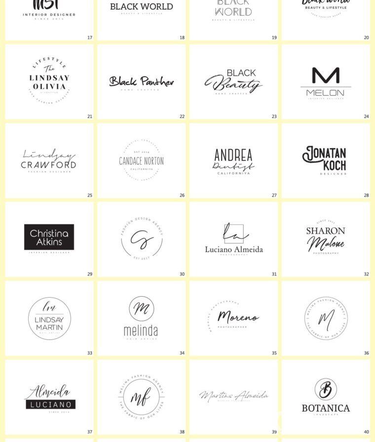 640个预制logo商标超级捆绑包 640 Premade Logos Mega Bundle