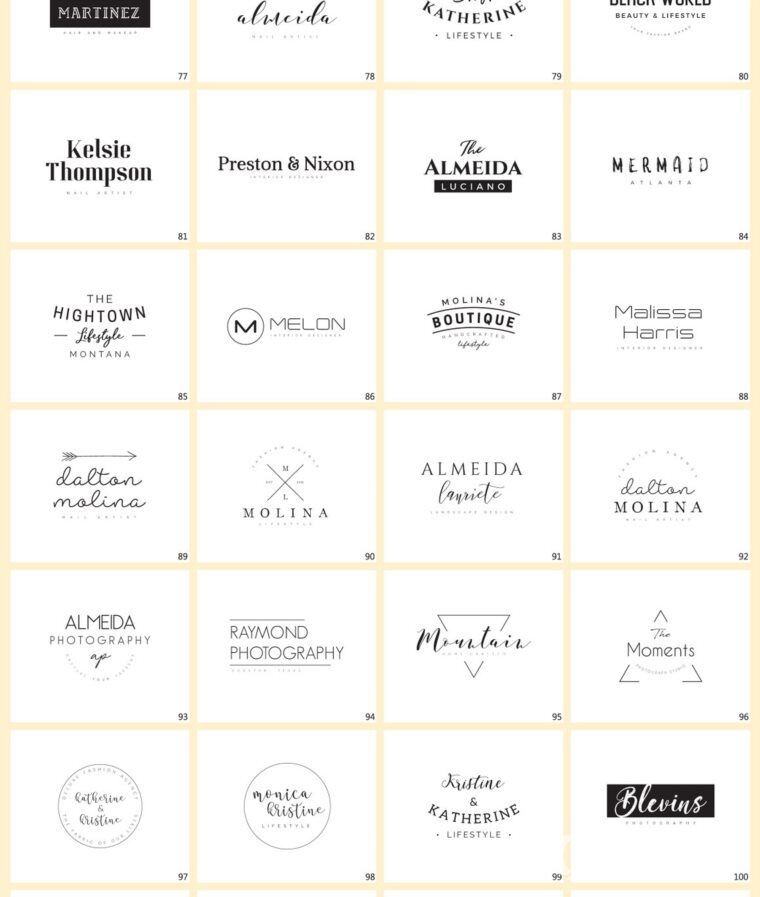 640个预制logo商标超级捆绑包 640 Premade Logos Mega Bundle