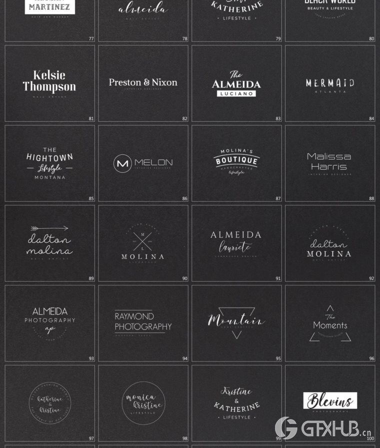 640个预制logo商标超级捆绑包 640 Premade Logos Mega Bundle