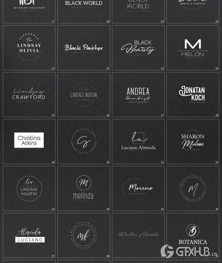 640个预制logo商标超级捆绑包 640 Premade Logos Mega Bundle