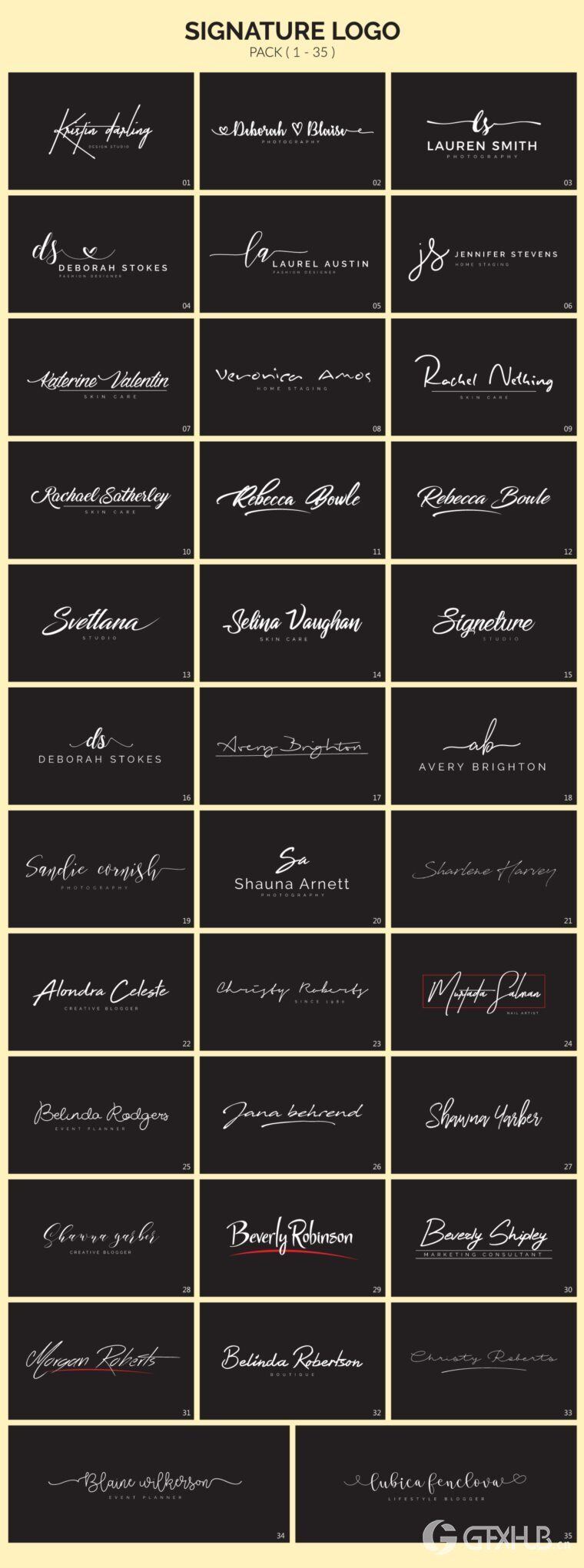 640个预制logo商标超级捆绑包 640 Premade Logos Mega Bundle