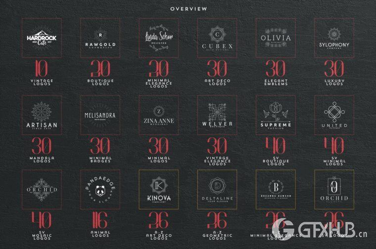 600个logo商标模板合辑 Mega Bundle - 600 Logo Templates