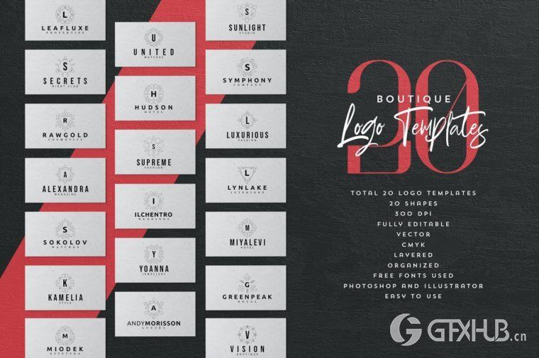 600个logo商标模板合辑 Mega Bundle - 600 Logo Templates