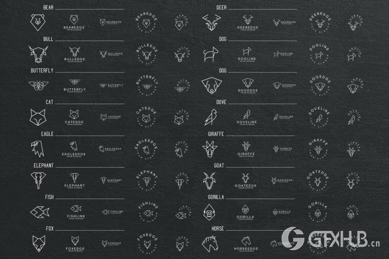 600个logo商标模板合辑 Mega Bundle - 600 Logo Templates
